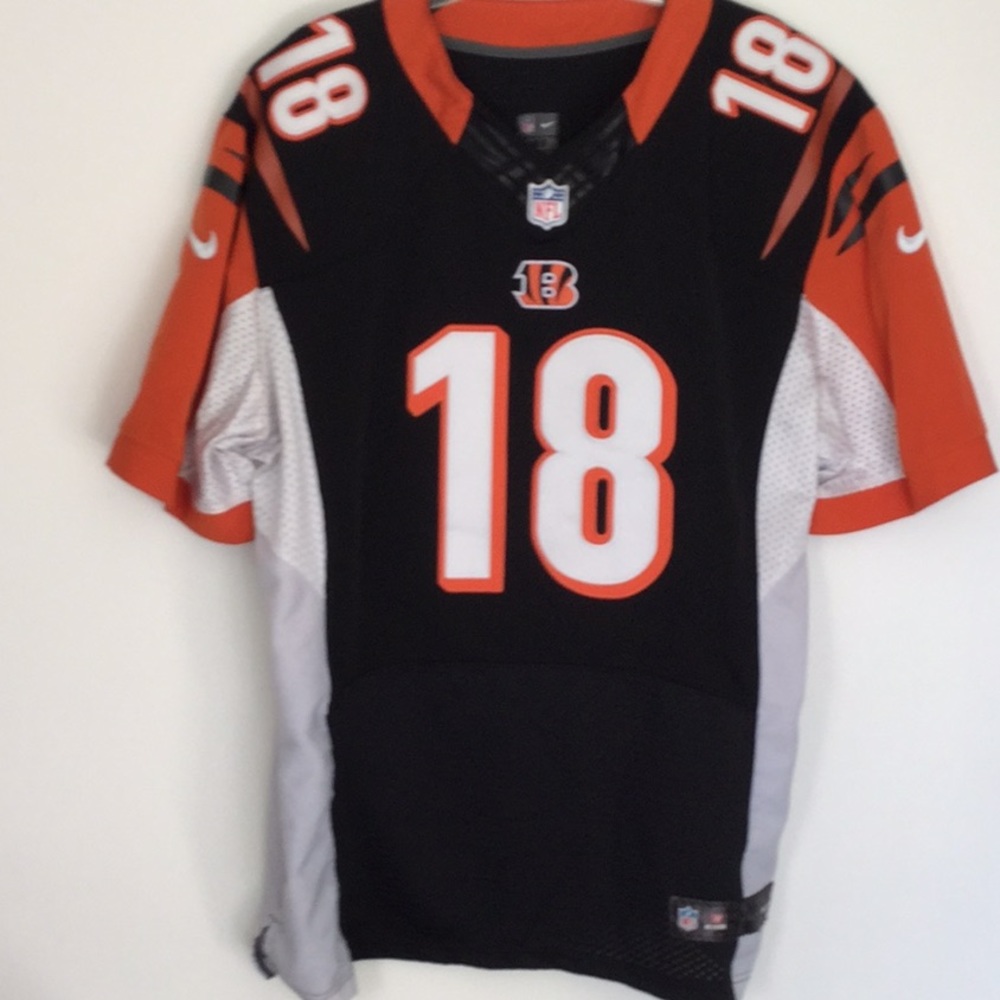 NFL Nike Bengals Elite Jersey- #18 size 48
